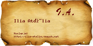 Ilia Atália névjegykártya